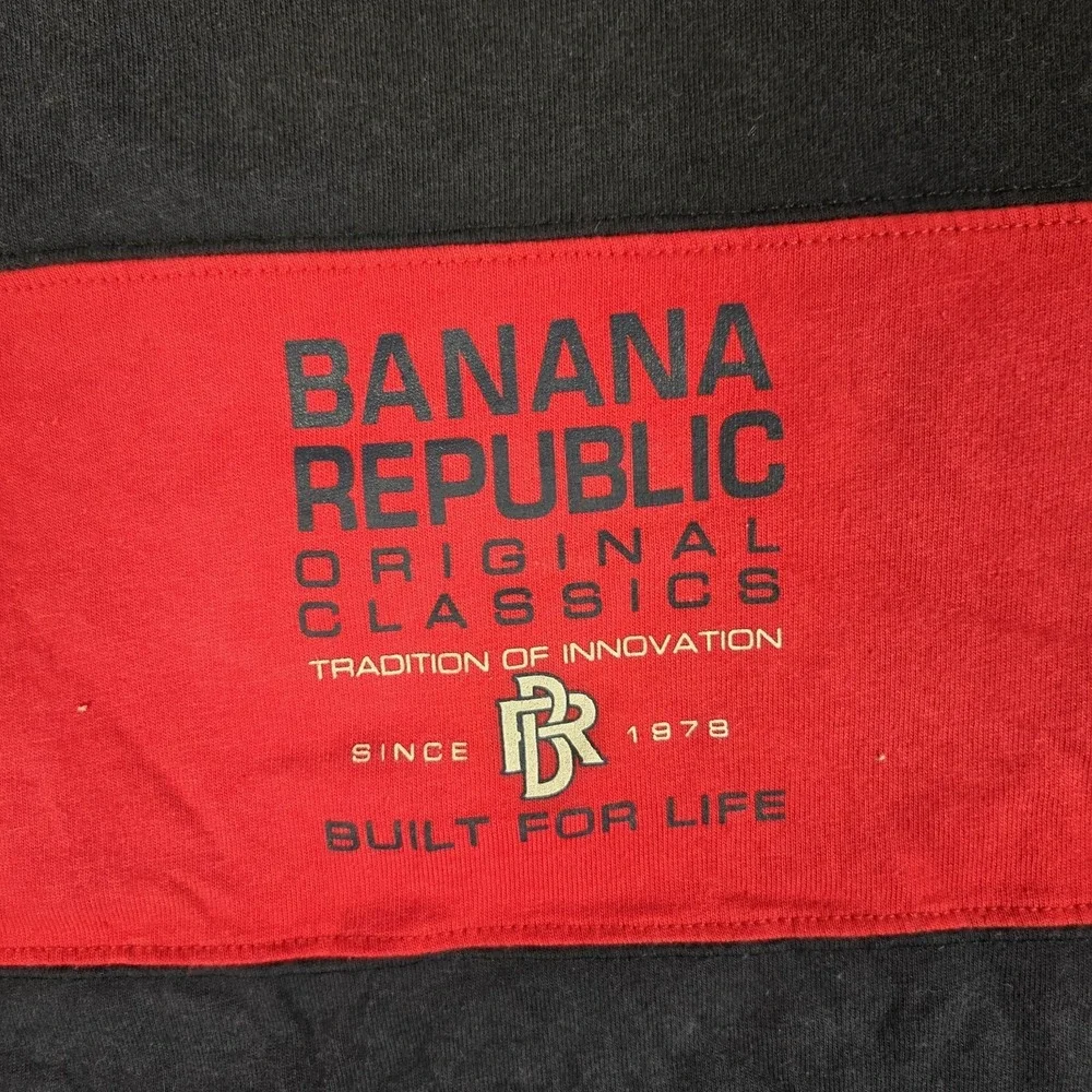 Vintage Banana Republic Shirt Mens Large Blue‎ Red Logo USA Made 80s NWT *READ